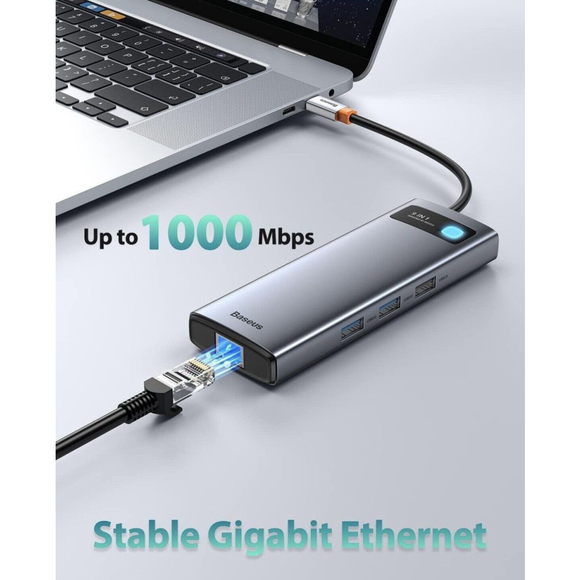 Baseus StarJoy 9-Port Type-C HUB Adapter, Laptop Dual Monitor Docking Station - Picture 4 of 6